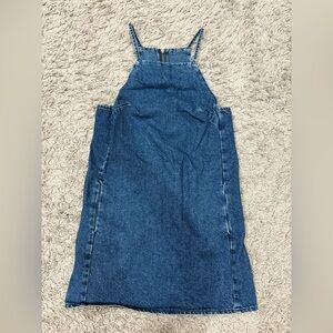 TopShop Moto Denim High Neck Mini Dress